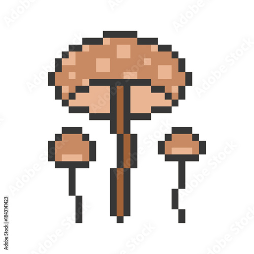 mushroom plant retro pixel art