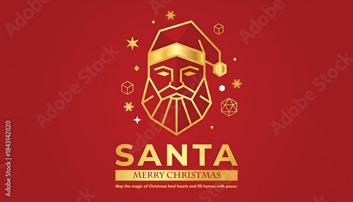 Merry Christmas Festive Holiday Background with Decorations