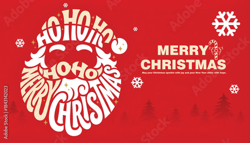 Merry Christmas Festive Holiday Background with Decorations