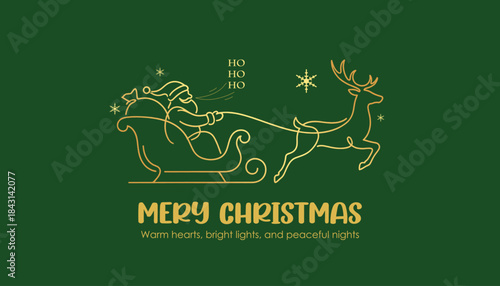 Merry Christmas Festive Holiday Background with Decorations