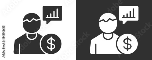 Visual Advisor Icon Set Vector Collection Isolated In Black And White