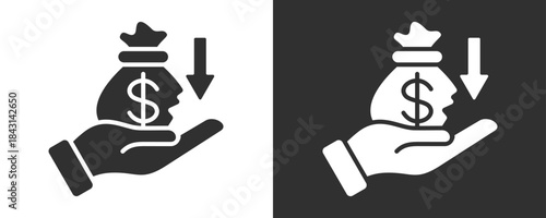 Loss Icon Set Vector Collection Isolated In Black And White