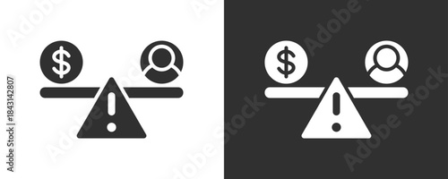 Equities Icon Set Vector Collection Isolated In Black And White