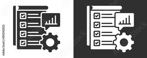 List Icon Set Vector Collection Isolated In Black And White
