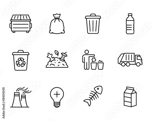 Trash and Recycling Icons