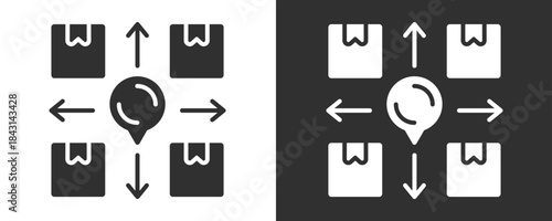 Market Positioning Icon Set Vector Collection Isolated In Black And White