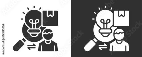 Differentiation Icon Set Vector Collection Isolated In Black And White