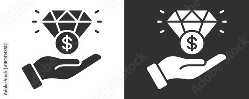 Value Proposition Icon Set Vector Collection Isolated In Black And White