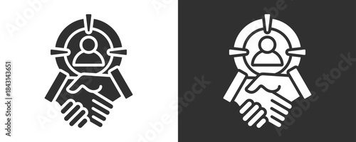 Target Market Icon Set Vector Collection Isolated In Black And White