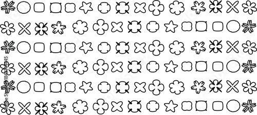 hand drawn doodle shapes collection