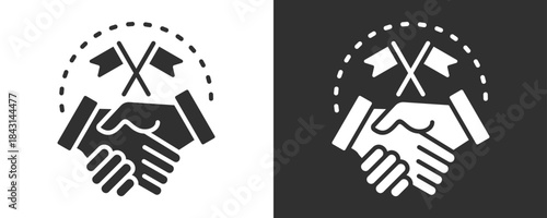 Alliance Icon Set Vector Collection Isolated In Black And White