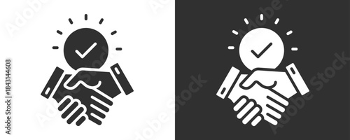 Trustworthy Icon Set Vector Collection Isolated In Black And White