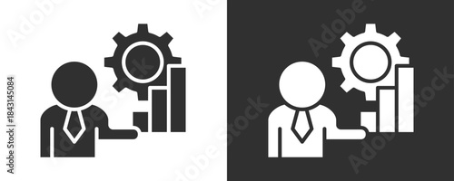 Development Icon Set Vector Collection Isolated In Black And White