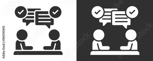 Effective Communication Icon Set Vector Collection Isolated In Black And White