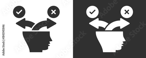 Decision Making Icon Set Vector Collection Isolated In Black And White