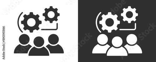 Development Icon Set Vector Collection Isolated In Black And White