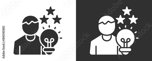 Expert Icon Set Vector Collection Isolated In Black And White