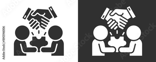 Team Building Icon Set Vector Collection Isolated In Black And White
