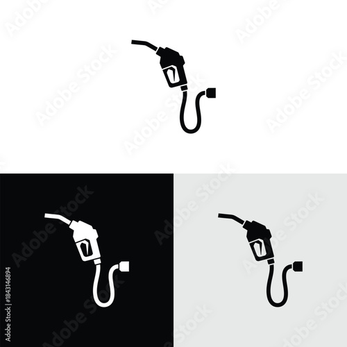 fuel or gas pump nozzle in a geometric style