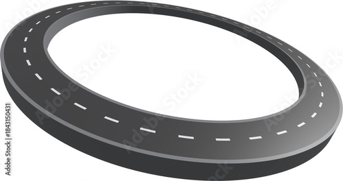 isometric tire track, circular road track