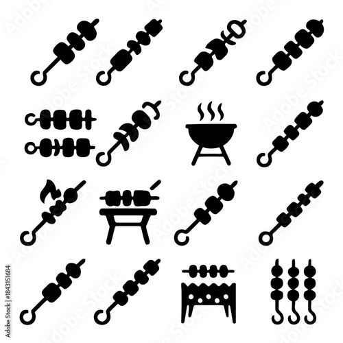 Grilled Delights: A collection of skewers and a grill representing the joy of a barbecue, offering a tantalizing visual feast for food lovers.