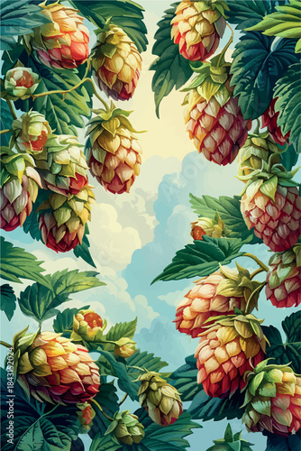 Rustic illustrations of hop cones, rye fields, beer brewing, and bottles. Perfect for beer festival posters, bakery labels, and vintage packaging design.