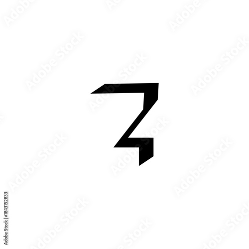 Free Download ZZ Negative Space Monogram Logo – Modern Minimal Lettermark Design - GFXLoad