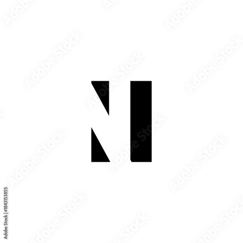 Free Download NN Negative Space Monogram Logo – Modern Minimal Lettermark Design - GFXLoad