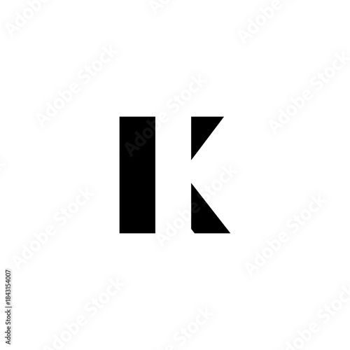Free Download KK Negative Space Monogram Logo – Modern Minimal Lettermark Design - GFXLoad