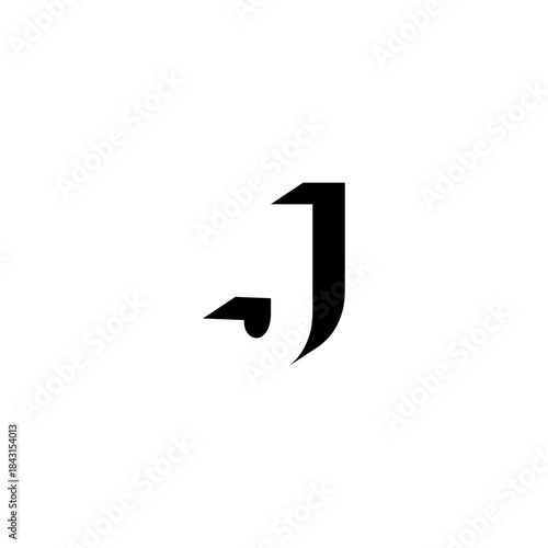 Free Download JJ Negative Space Monogram Logo – Modern Minimal Lettermark Design - GFXLoad