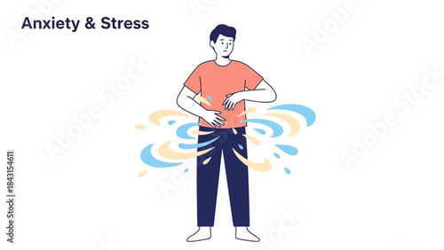 A visual representation of anxiety and stress and its effects on a person's emotions