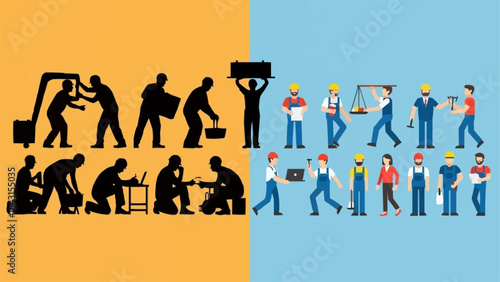 Evolution of Work From Manual Labor to Modern Professions.