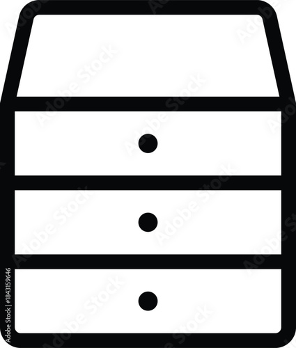 Furniture chest of drawers icon