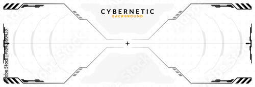 Modern Futuristic Tech Frame Background with HUD Interface