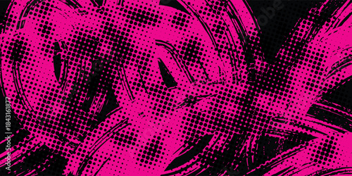 black pink brush pattern car sticker banner sporty abstract line pink black color combination grunge brush pattern modern motorsport racing design