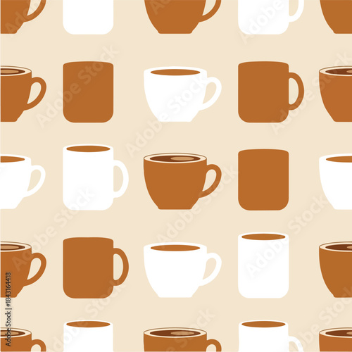 Coffee Cup Pattern A Seamless Design for Coffee Lovers.