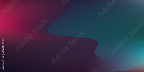 Abstract Gradient Swirl of Magenta and Teal Colors.