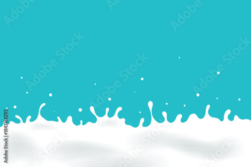 pure milk water splash wave yogurt product design element