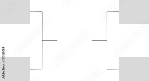 4-team Tournament Chart Diagram for Sports and Esports Competitions