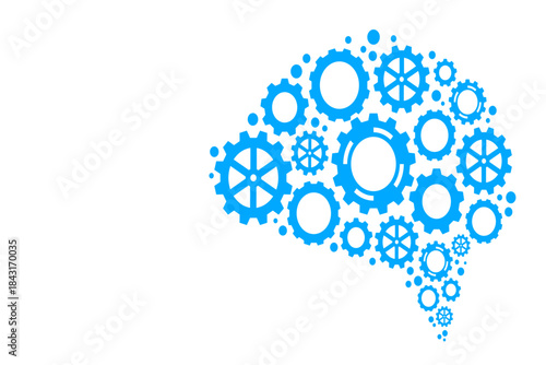 Low poly brain or Artificial intelligence concept. Symbol of Wisdom point.