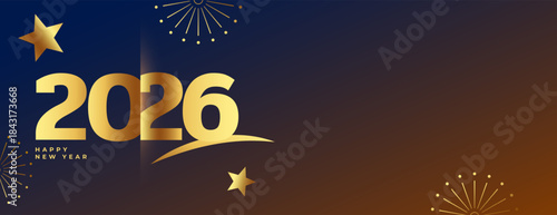 decorative golden 2026 new year festive wallpaper
