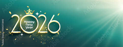 beautiful 2026 new year greeting banner