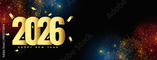 happy new year 2026 festive celebration banner
