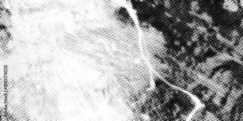 Monochrome Halftone Crowd Texture: Abstract Black and White Pattern for Design and Backgrounds