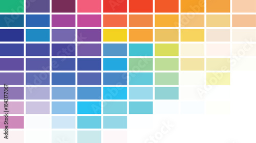 Warm-to-Cool Spectrum Color Palette Grid with Muted Tones for Comprehensive Design