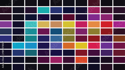 Light-to-Spectrum Gradient Color Palette Grid for Dynamic and Full-Range Design