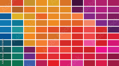 Vibrant Primary and Earth-Tone Mix Color Palette Grid for Eclectic and Bold Design