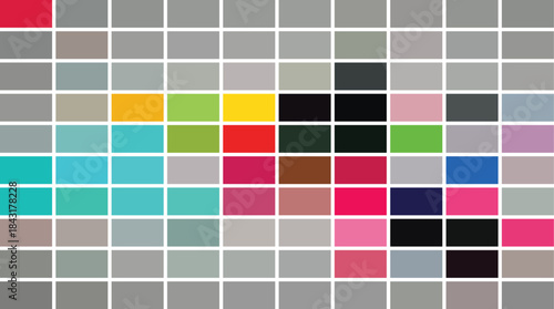 Rich Earth Tones and Deep Greens Color Palette Grid with Vivid Accents