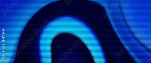 Futuristic blue abstract vector background with glowing curved shapes, horizontal scan lines, neon gradients, and a sleek digital tech aesthetic.