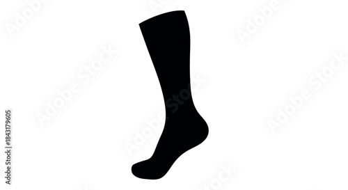 Classic stocking silhouette with a rounded toe perfect for holiday designs